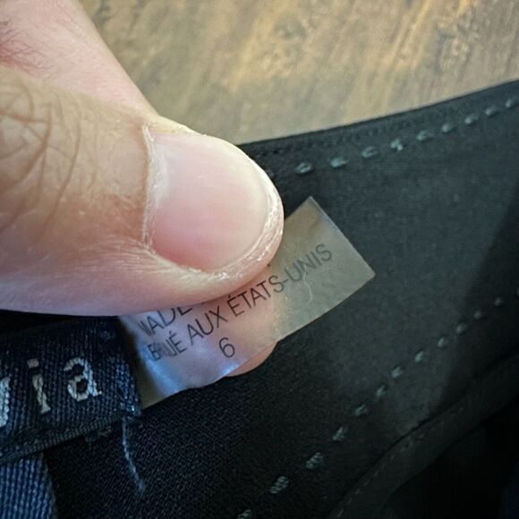 ALICE + OLIVIA Employed Straight Leg Trouser Pants Flat Front in Black - Picture 10 of 15